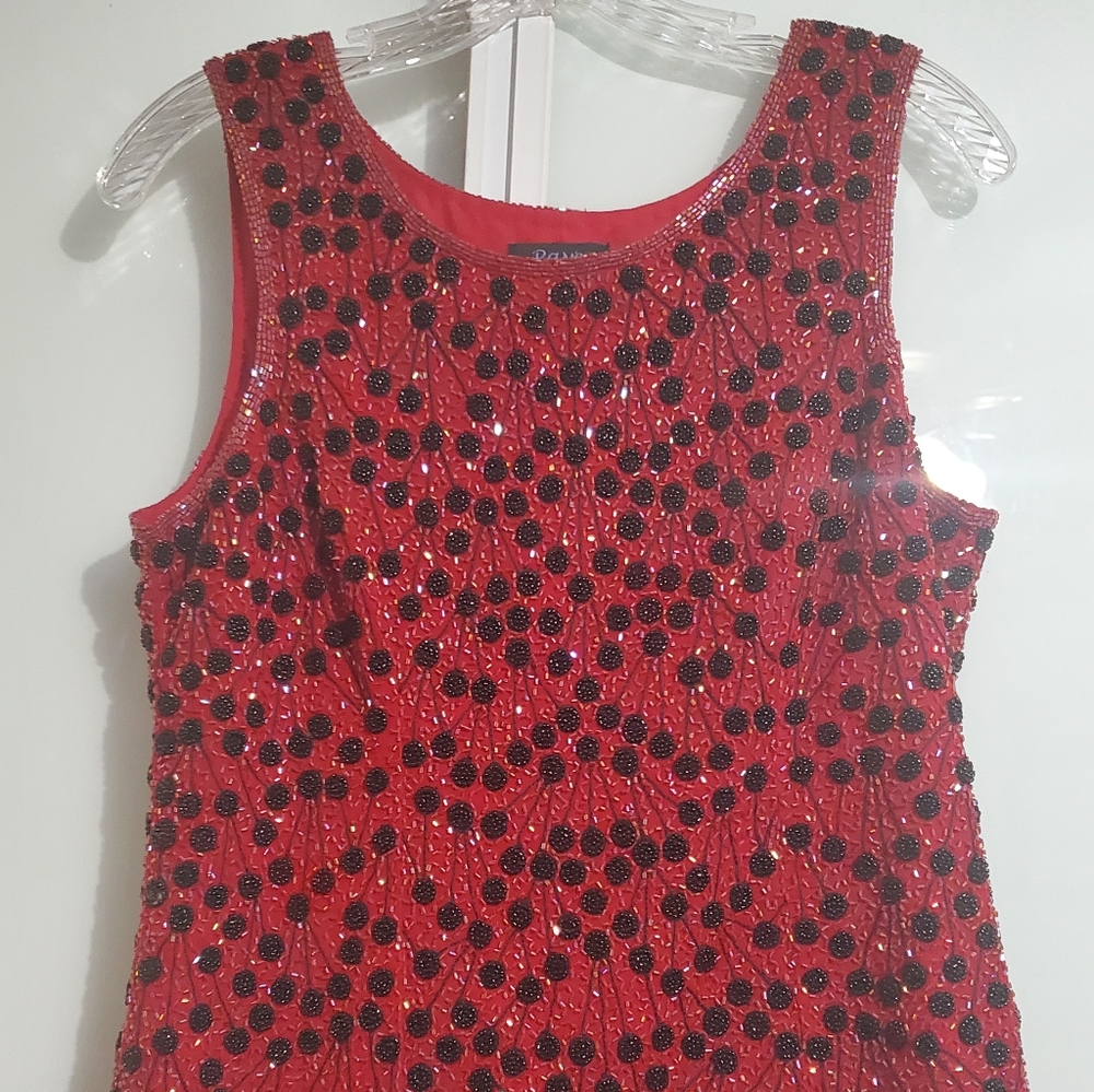 Beaded Sleeveless Top Sz M EUC